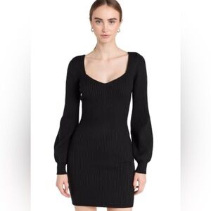 Anthropologie PAIGE Celie Mini Sweater Dress Size Medium Ribbed Closet Staple